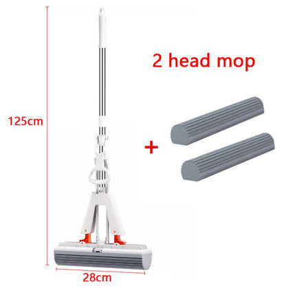 Wringing Rubber Cotton Mop – Hands-Free Cleaning for Shiny Floors