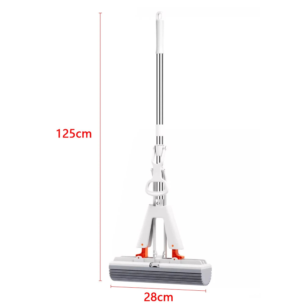 Wringing Rubber Cotton Mop – Hands-Free Cleaning for Shiny Floors