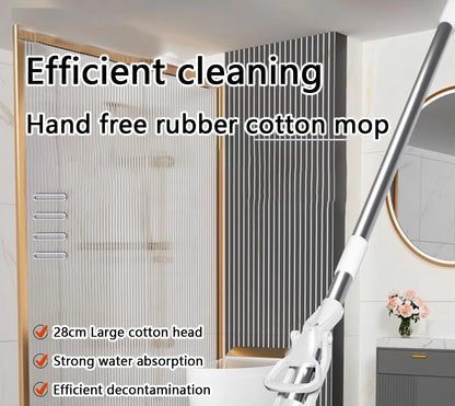 Wringing Rubber Cotton Mop – Hands-Free Cleaning for Shiny Floors