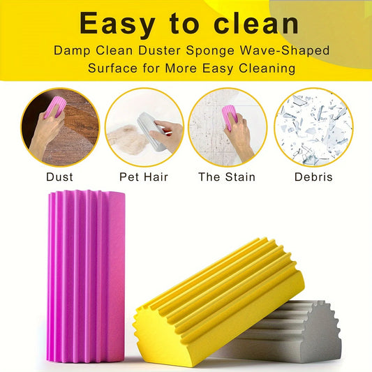 Introducing the Damp Clean Duster Sponge – the portable tool for quick and efficient cleaning of various surfaces!