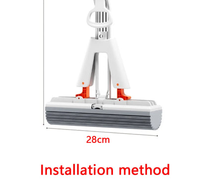 Wringing Rubber Cotton Mop – Hands-Free Cleaning for Shiny Floors